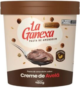 Pasta de Amendoim La Ganexa 450g - Sabor Creme de Avelã
