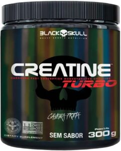 Creatina Turbo Black Skull 300g - Sem Sabor