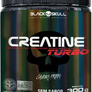 Creatina Turbo Black Skull 300g - Sem Sabor