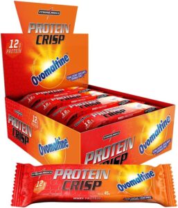 CAIXA (12un.) - Protein Crisp Bar Ovomaltine Integralmedica - 45g un.