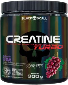 Creatina Turbo Black Skull 300g - Sabor Uva
