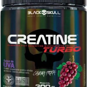 Creatina Turbo Black Skull 300g - Sabor Uva