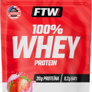 WHEY PROTEIN 100% FTW 900g - Sabor Morango REFIL