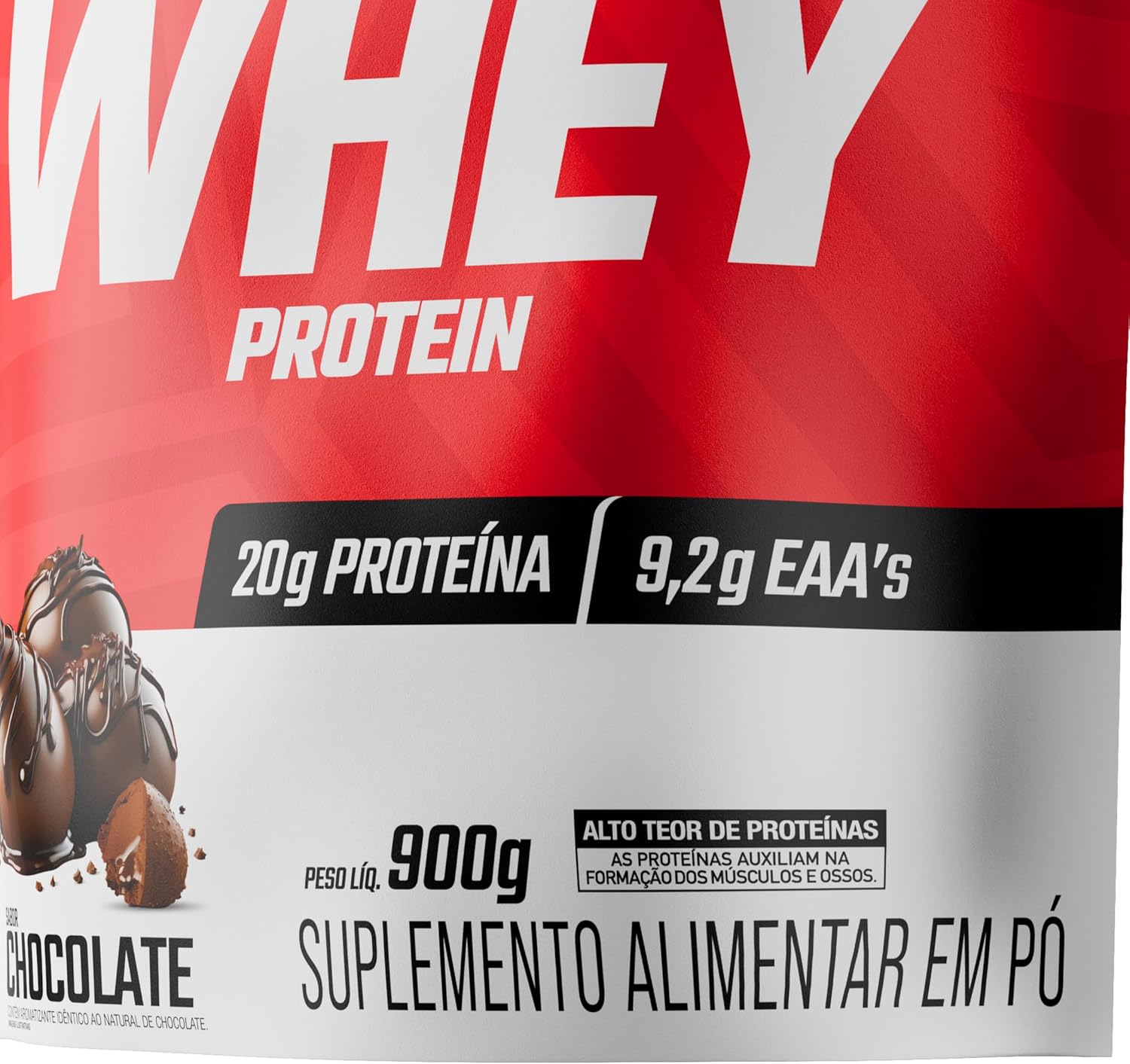 WHEY PROTEIN 100% FTW 900g - Sabor Chocolate REFIL - Imagem 3