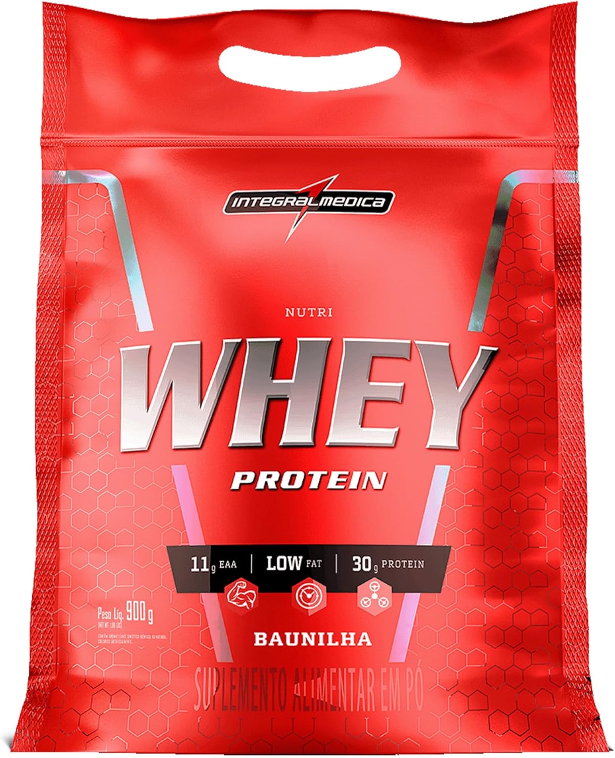 NUTRI WHEY PROTEIN Integralmedica 900g - Sabor Baunilha REFIL