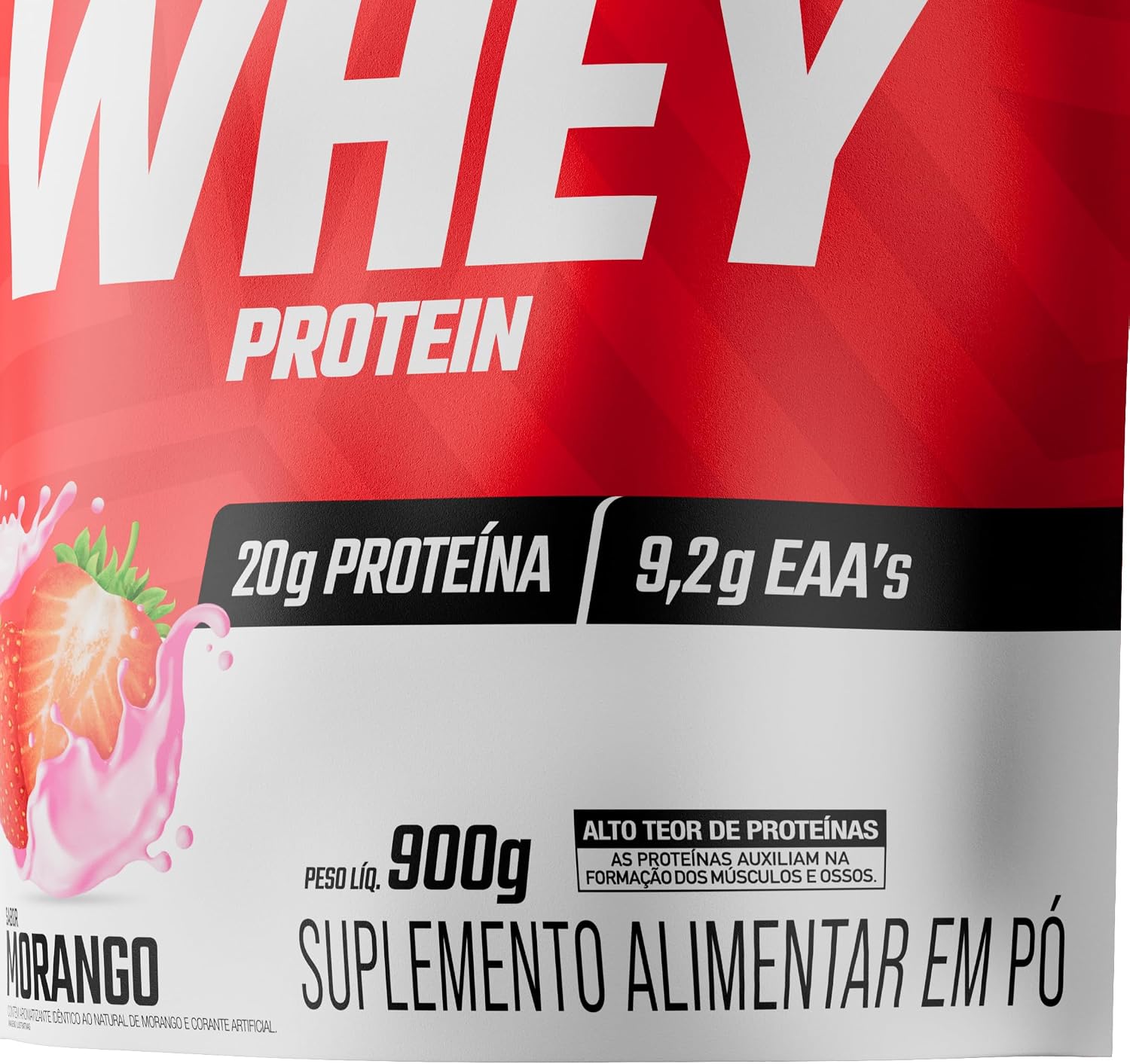 WHEY PROTEIN 100% FTW 900g - Sabor Morango REFIL - Imagem 4