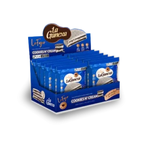 CAIXA (12un.) - La Fajor (La Ganexa) com Whey Protein Sabor Cookies N' Cream - 50g un.