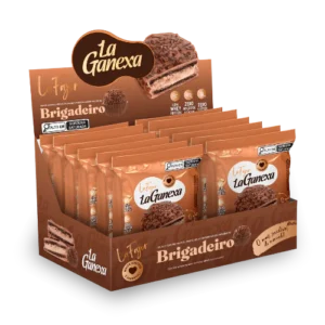 CAIXA (12un.) - La Fajor (La Ganexa) com Whey Protein Sabor Brigadeiro - 50g un.