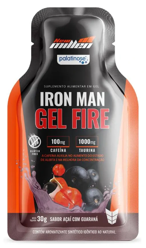 Gel Energético Iron Man Gel Fire 30g Açaí com Guaraná - New Millen
