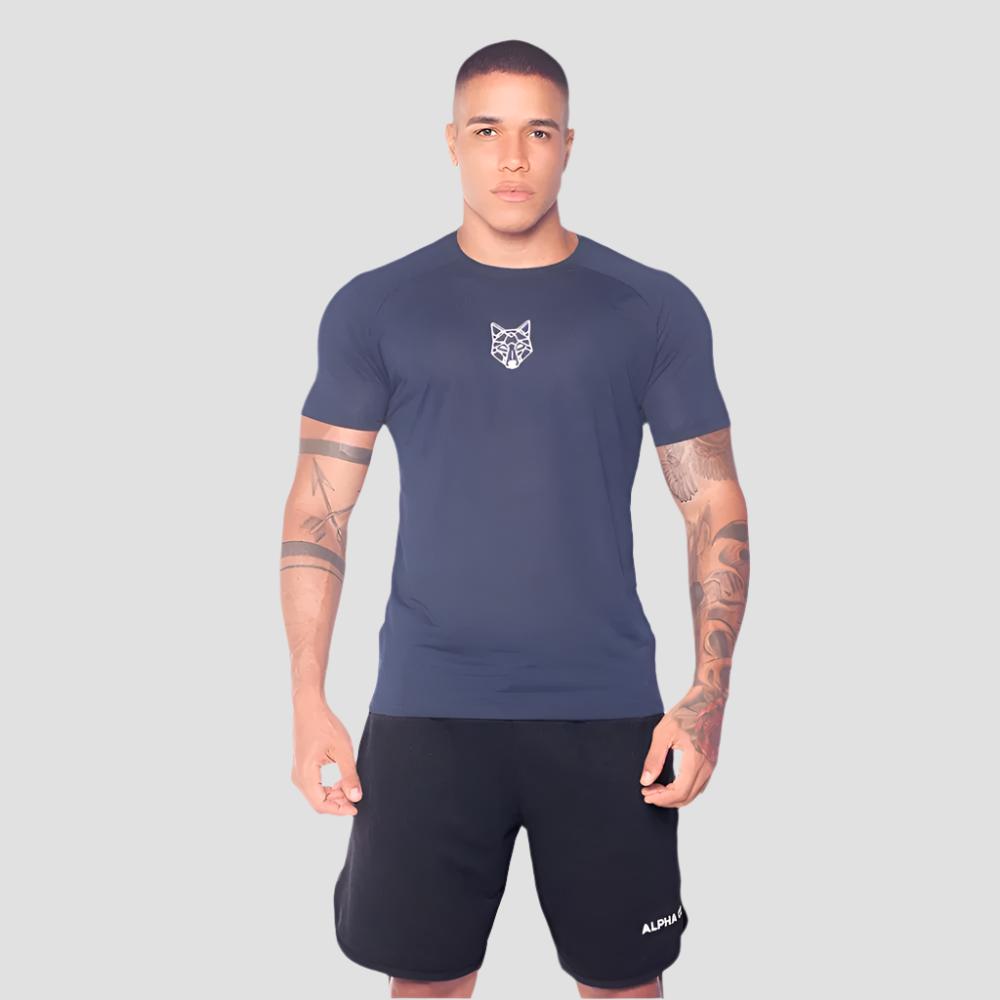 Camiseta Alpha Dry Lobo Geométrico Ocean - Imagem 2