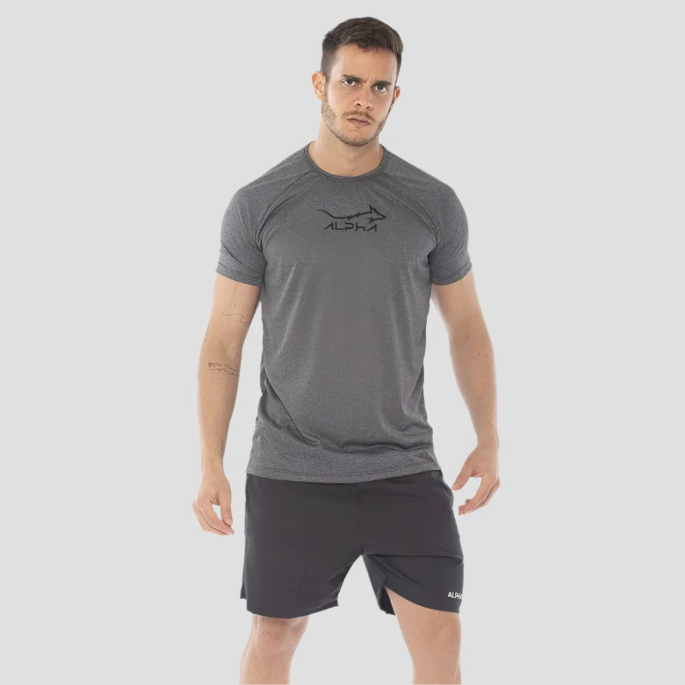 Camiseta Alpha Dry Fit Fluid Move Chumbo - Imagem 2
