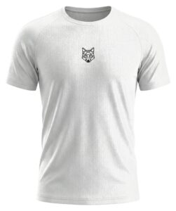 Camiseta Alpha Dry Lobo Geométrico Branco