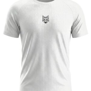 Camiseta Alpha Dry Lobo Geométrico Branco