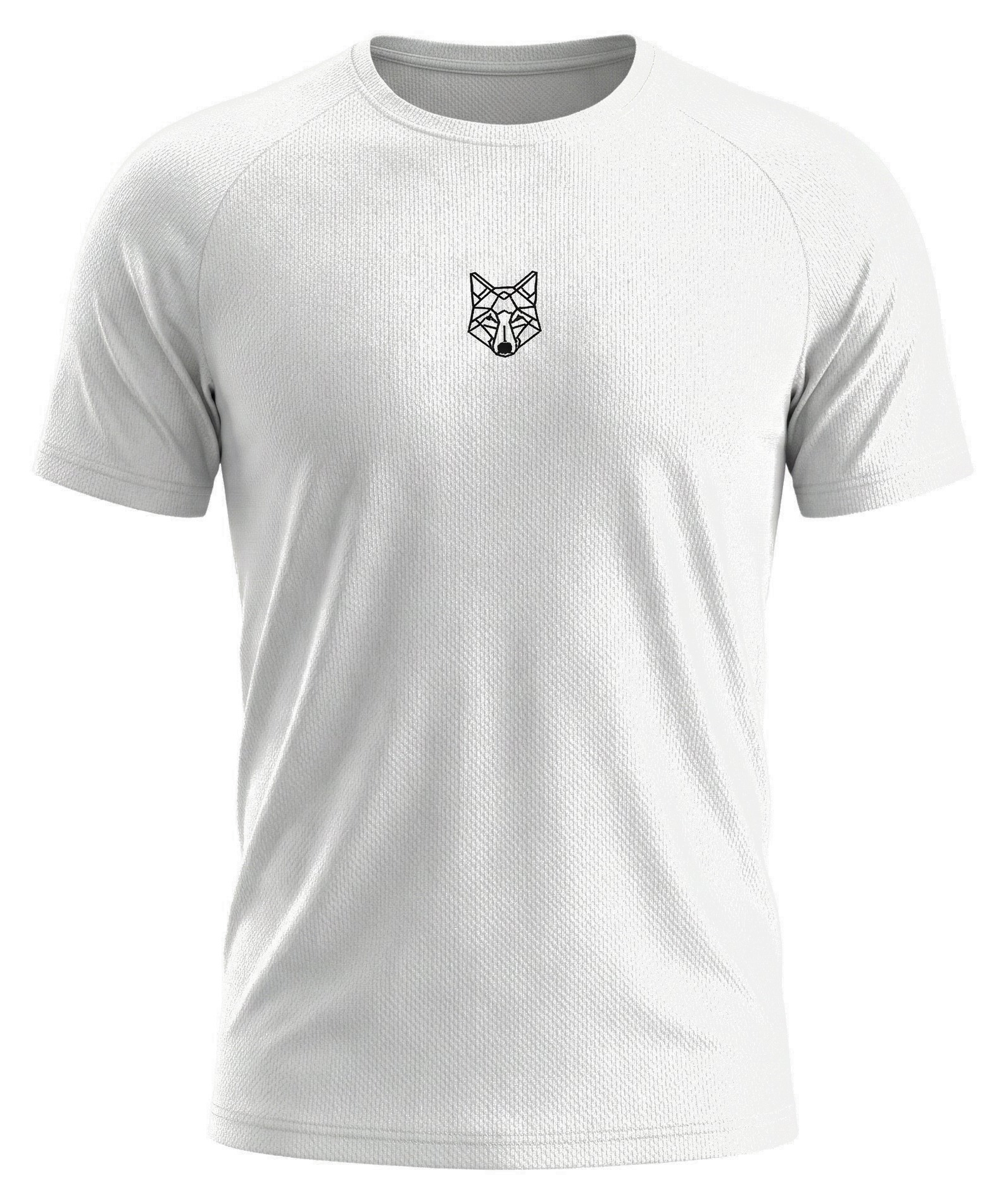 Camiseta Alpha Dry Lobo Geométrico Branco